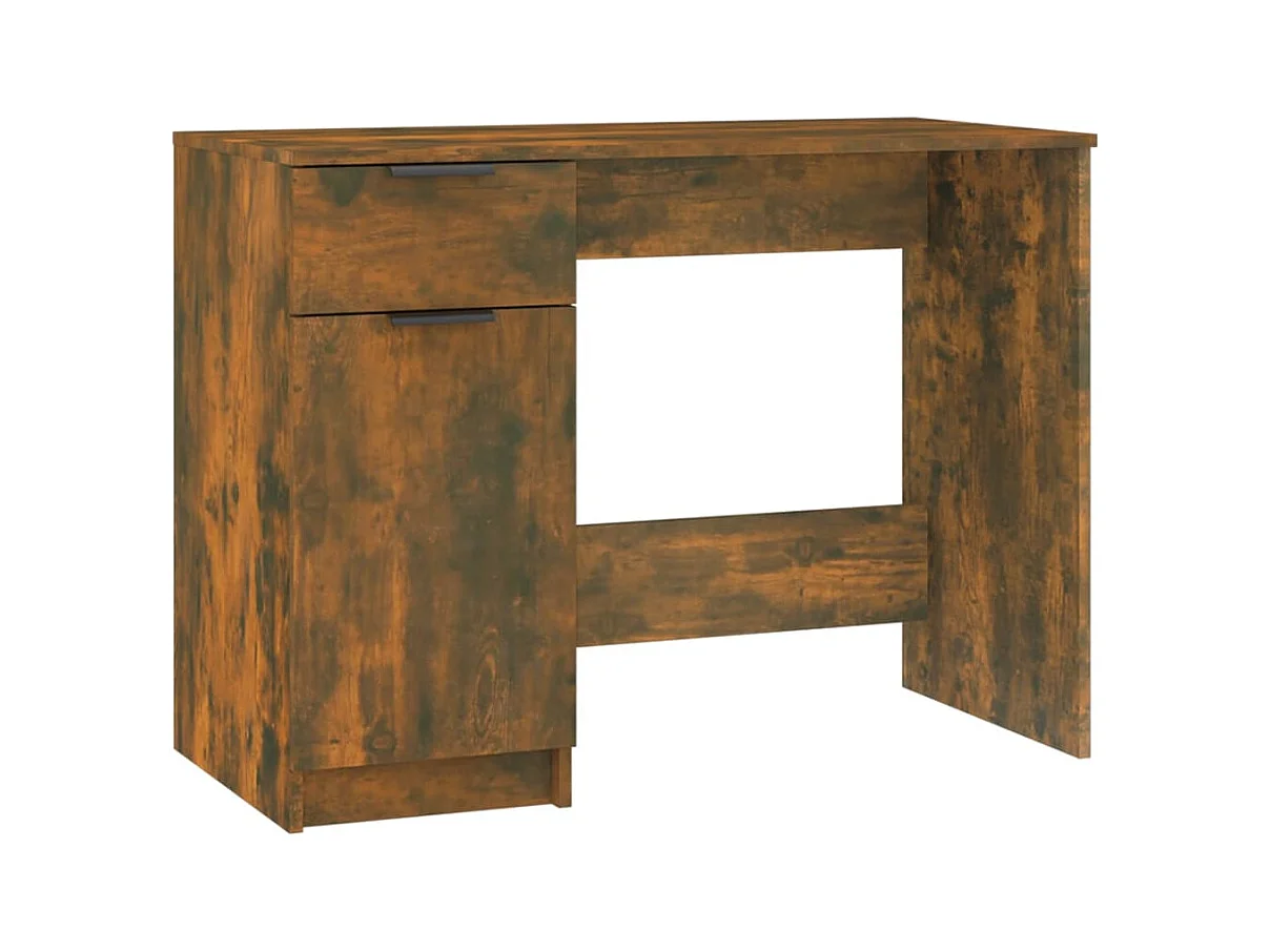 Escritorio de roble ahumado 100x50x75 cm Madera de ingeniería
