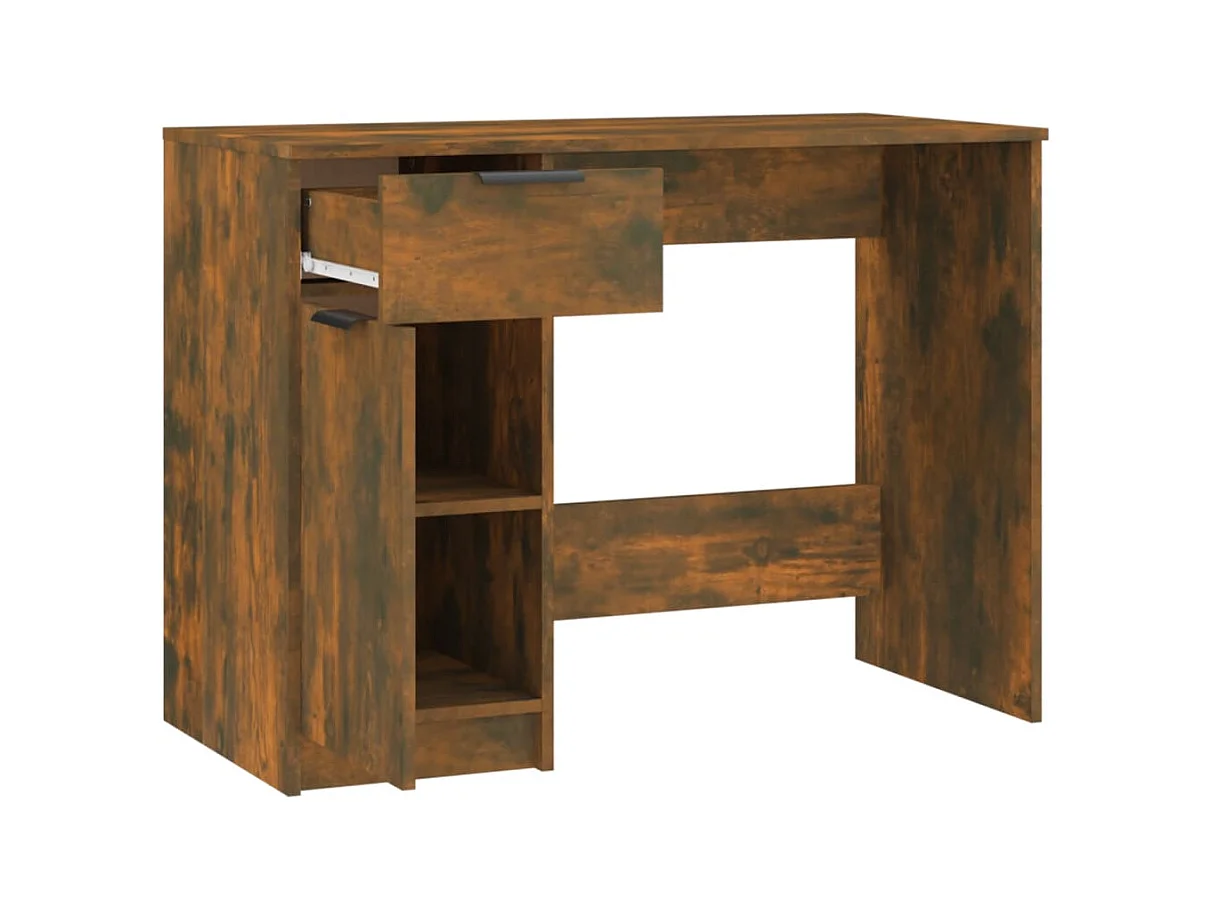 Escritorio de roble ahumado 100x50x75 cm Madera de ingeniería