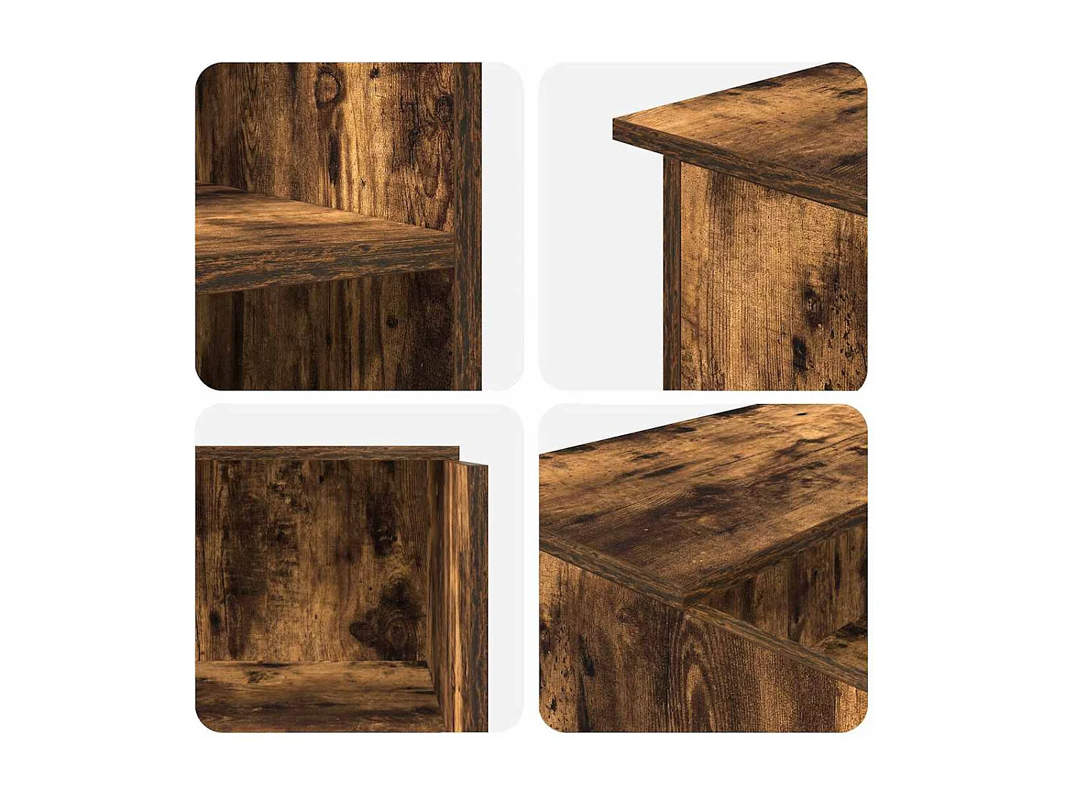 Bureau de réception chêne fumé 100x50x103,5cm bois d'ingénierie