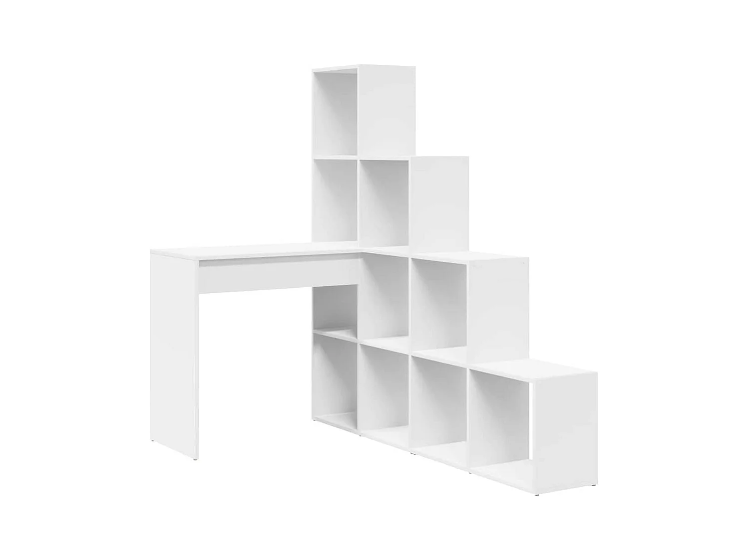 Scrivania angolare bianca 101,5 x 149,5 x 149,5 cm in legno ingegnerizzato