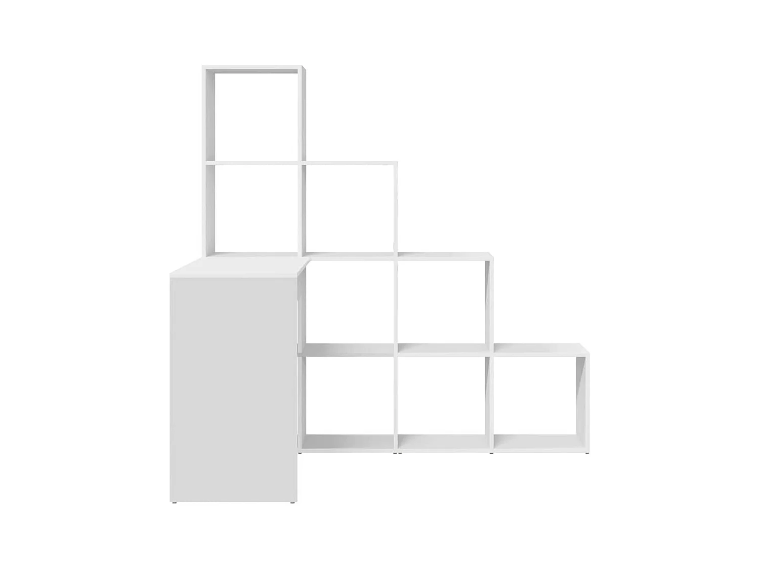 Scrivania angolare bianca 101,5 x 149,5 x 149,5 cm in legno ingegnerizzato