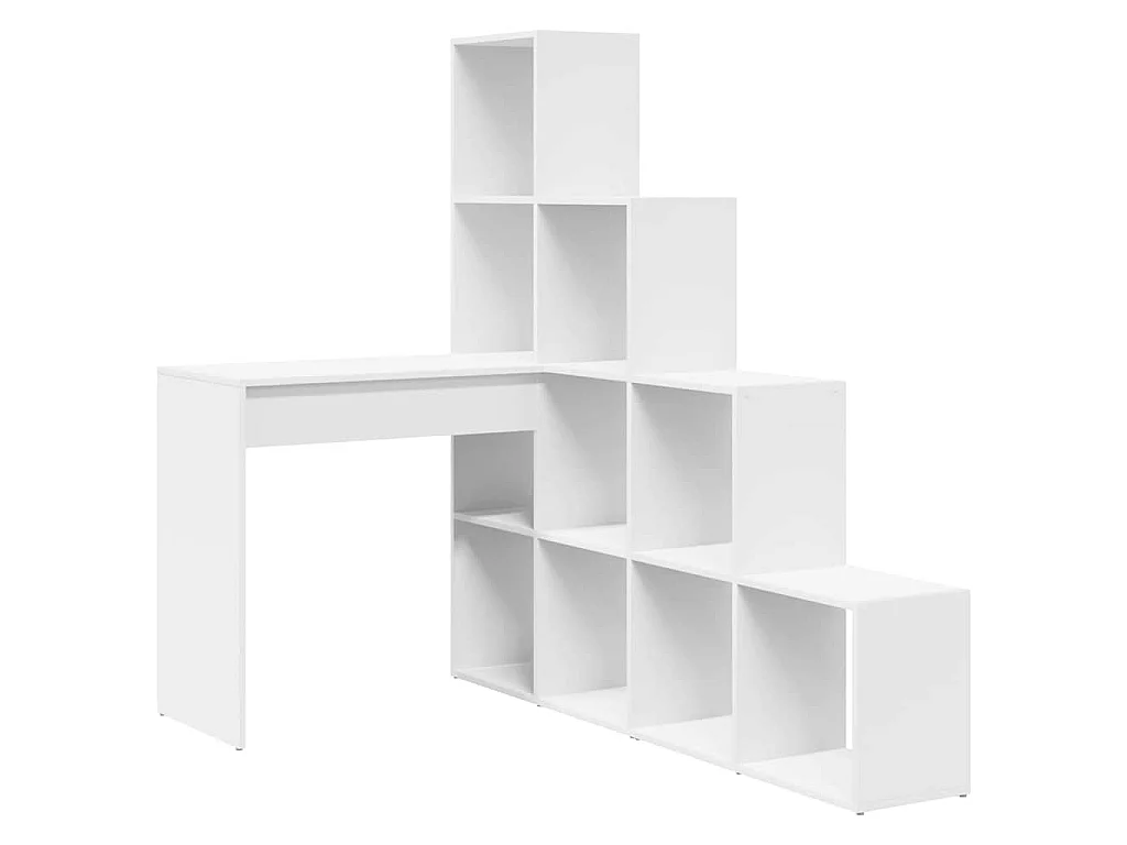 Escritorio de esquina blanco 101,5 x 149,5 x 149,5 cm Madera de ingeniería