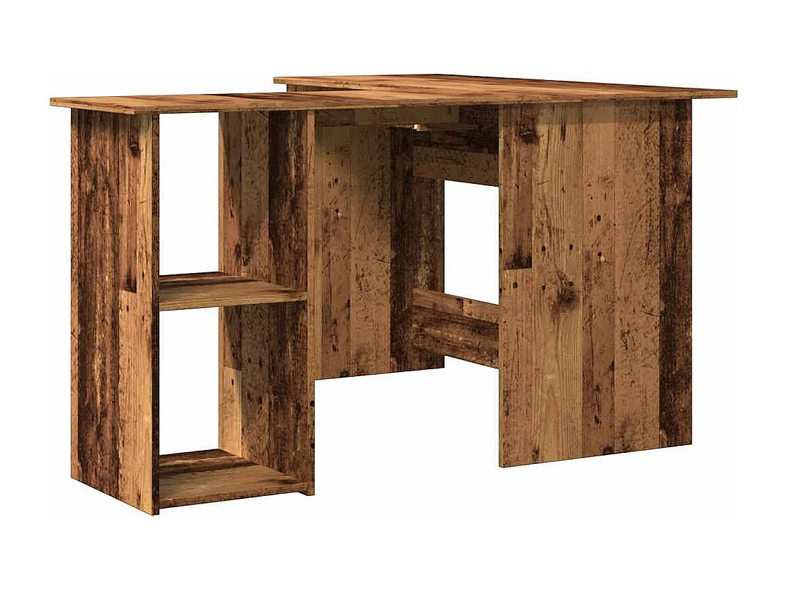 Scrivania angolare in legno antico 120x140x75 cm in legno ingegnerizzato