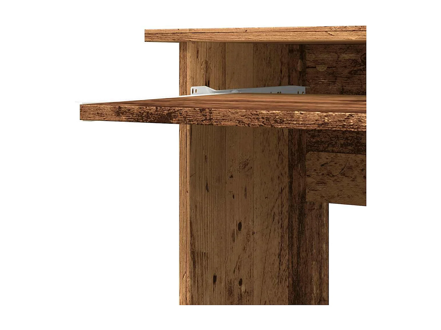 Scrivania angolare in legno antico 120x140x75 cm in legno ingegnerizzato