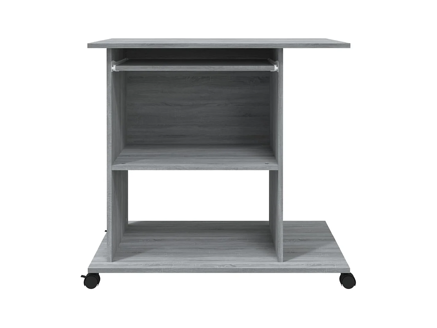 Escritorio de computadora Sonoma gris 80x50x75 cm Madera de ingeniería