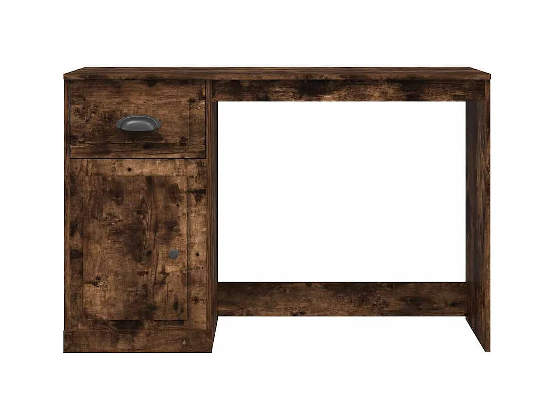 Bureau met lade gerookt eiken 115x50x75 cm bewerkt hout