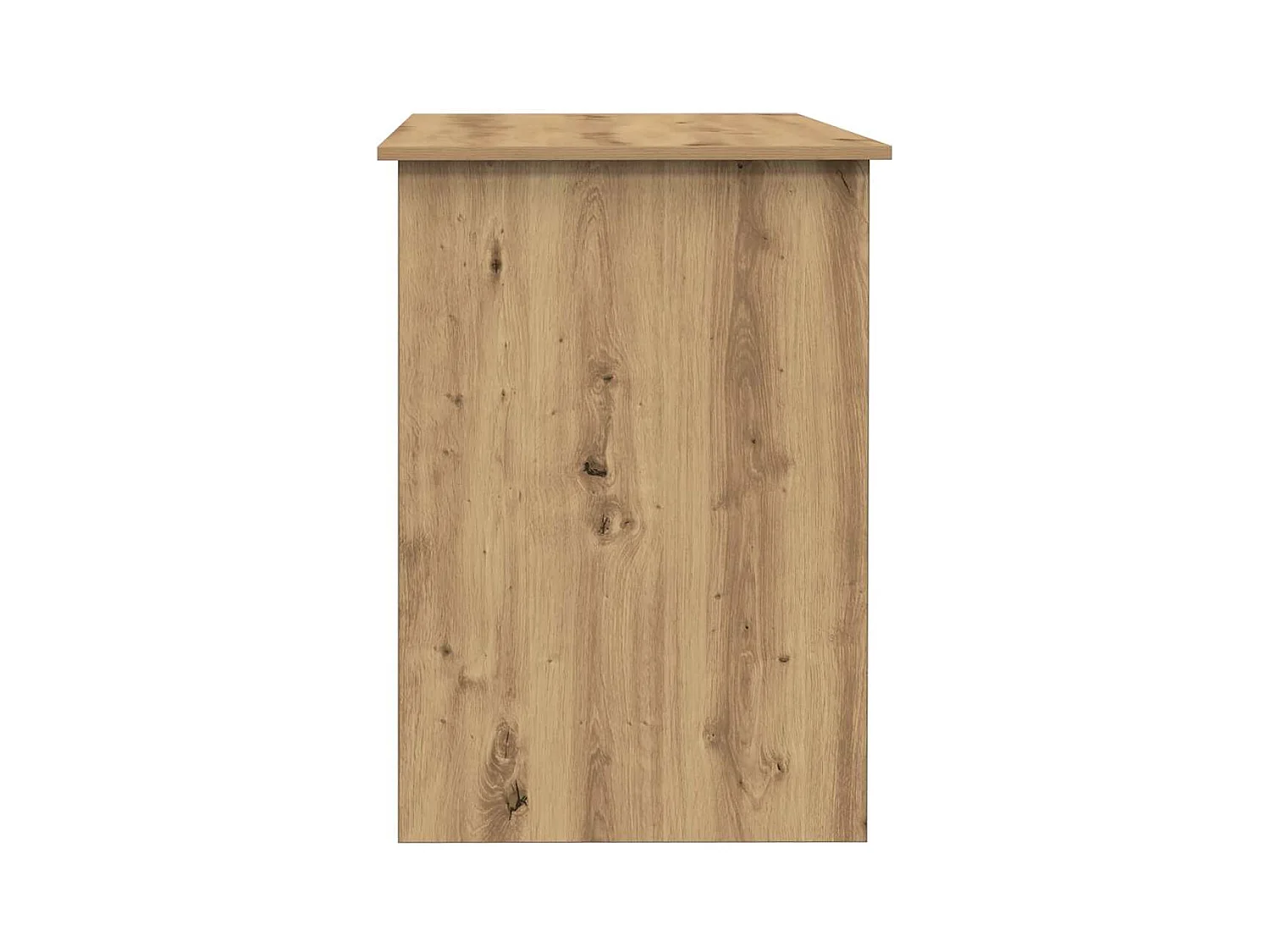 Bureau chêne artisanal 100x55x75 cm bois d'ingénierie