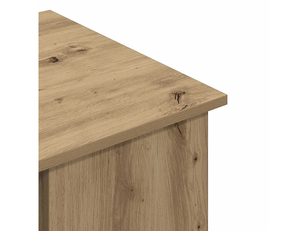 Escritorio de roble artesanal 100x55x75 cm madera de ingeniería