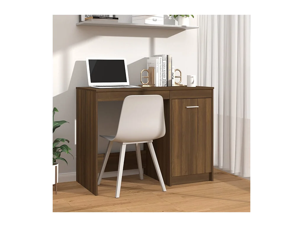 Bureau Chêne marron 100x50x76 cm Bois d'ingénierie
