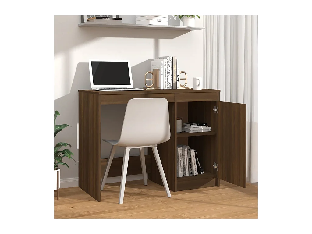Bureau Chêne marron 100x50x76 cm Bois d'ingénierie