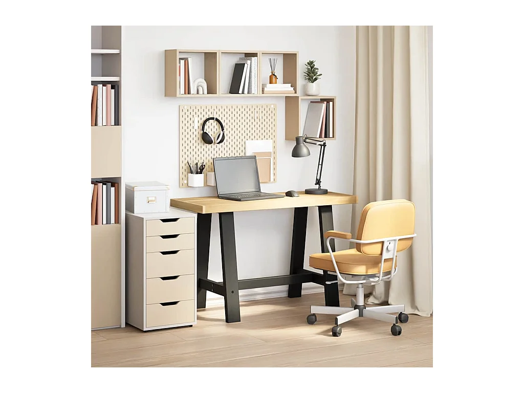 Bureau NOAIN pieds en forme de A 120x50x75 cm bois massif pin