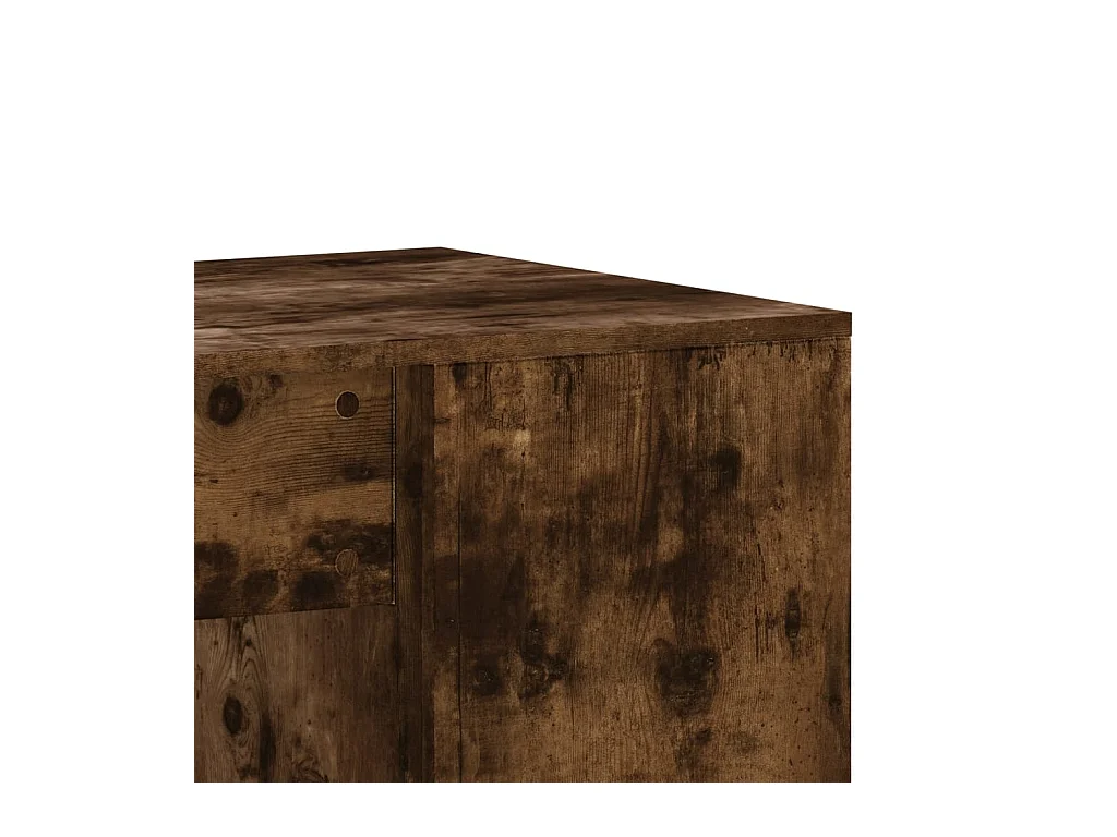 Escritorio de roble ahumado 102x50x75 cm madera de ingeniería