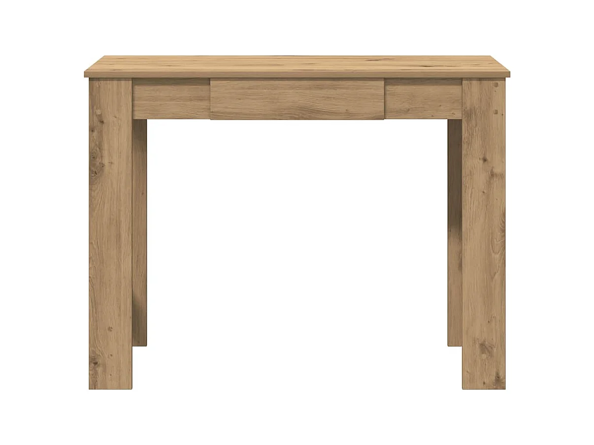 Bureau chêne artisanal 100x45x75 cm bois d'ingénierie