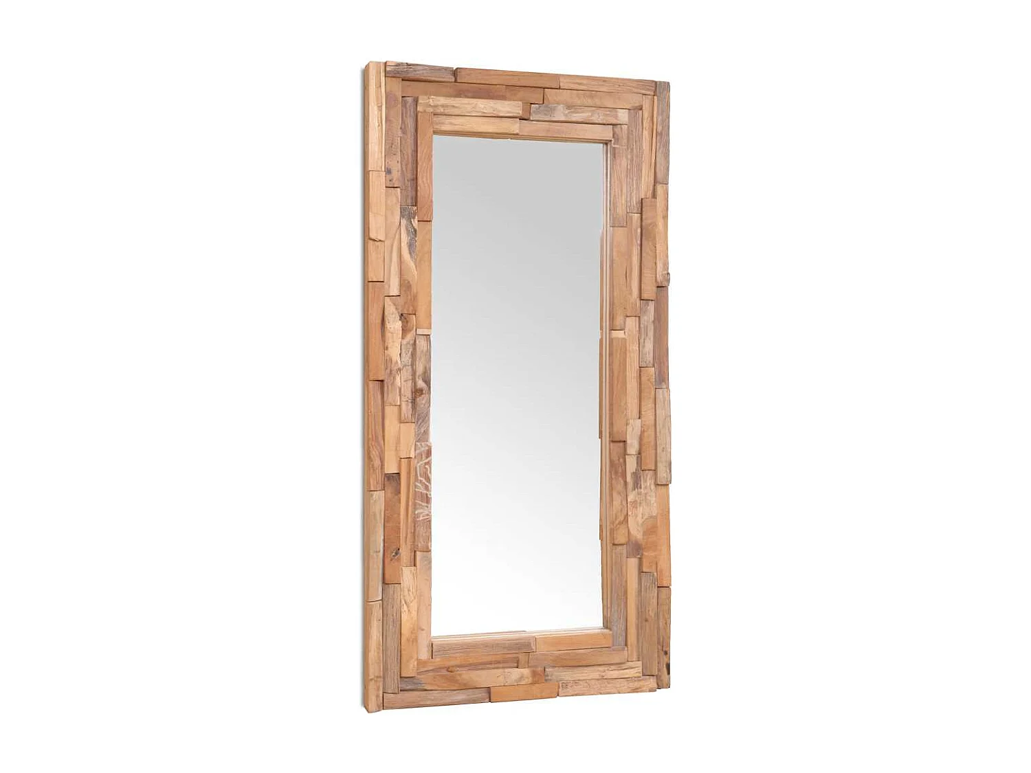 Dekorativer Spiegel Teak 120x60 cm Rechteckig