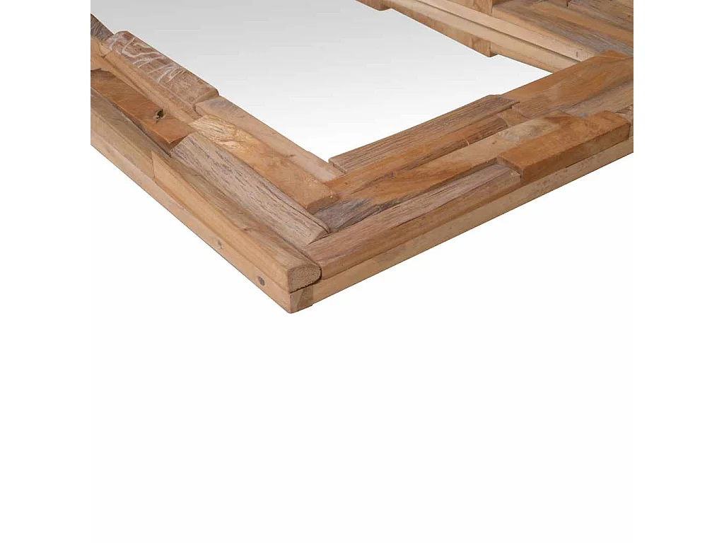 Dekorativer Spiegel Teak 120x60 cm Rechteckig