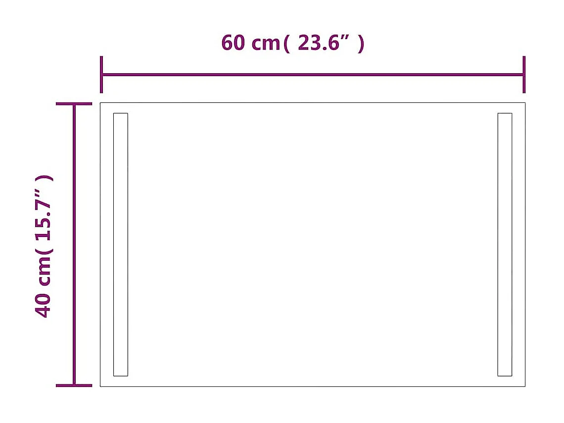 Miroir de salle de bain à LED 60x40 cm