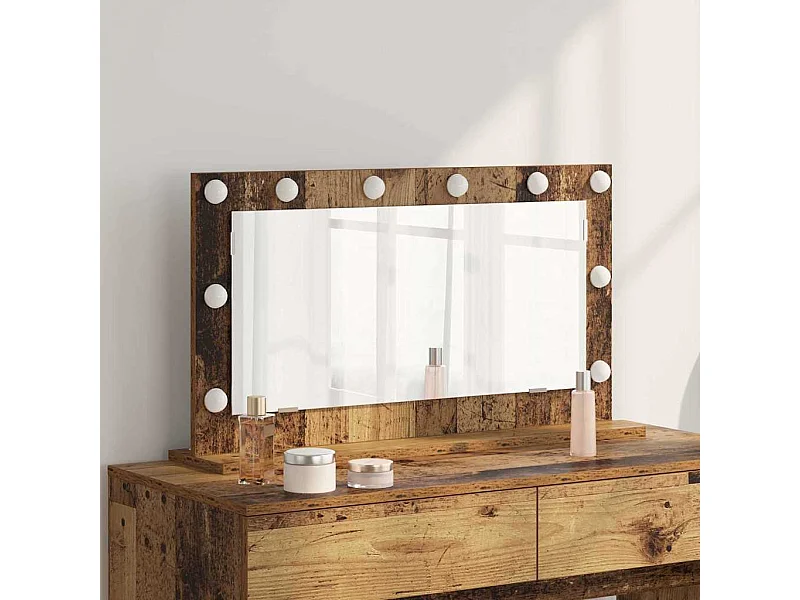 Kaptafelspiegel met spiegel Antiek hout 80 x 45 x 18 cm