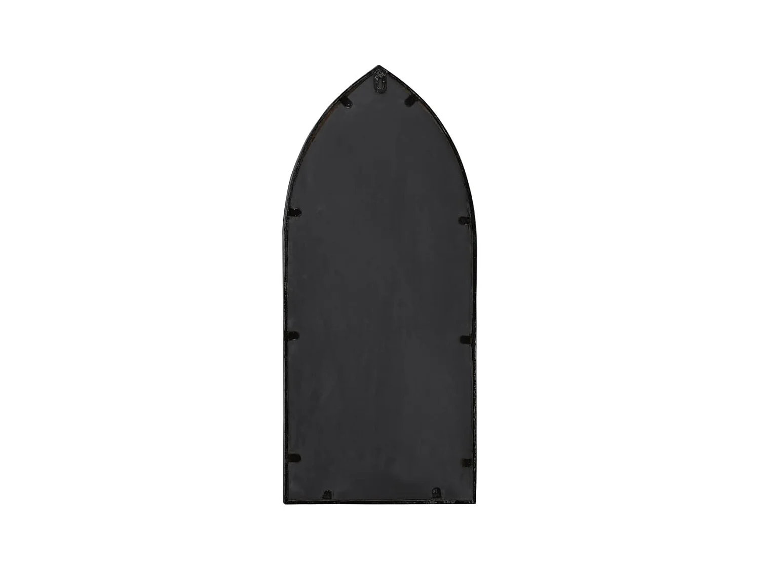 Espejo de jardín negro 70x30 cm Hierro para uso exterior