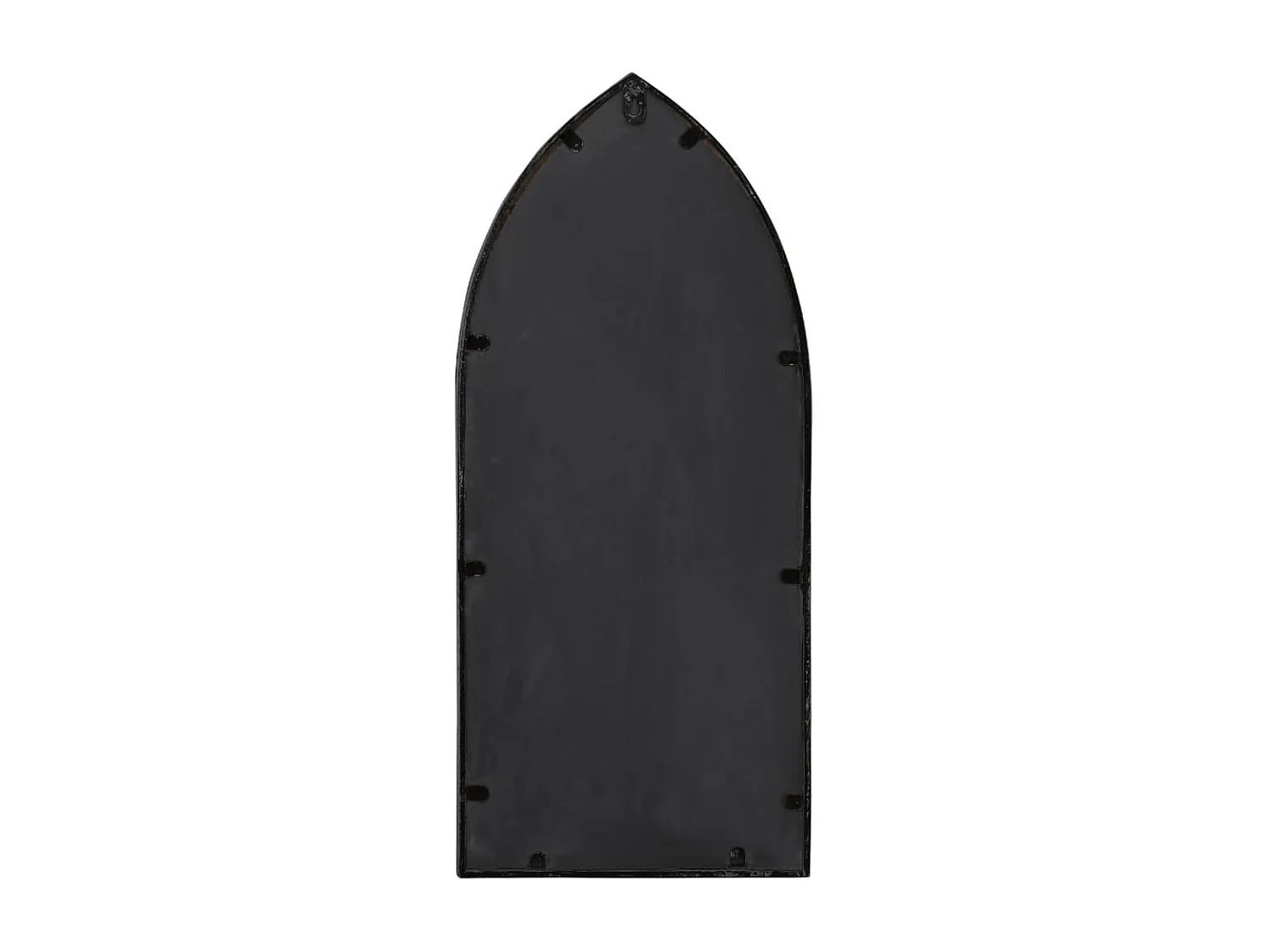 Espejo de jardín negro 70x30 cm Hierro para uso exterior