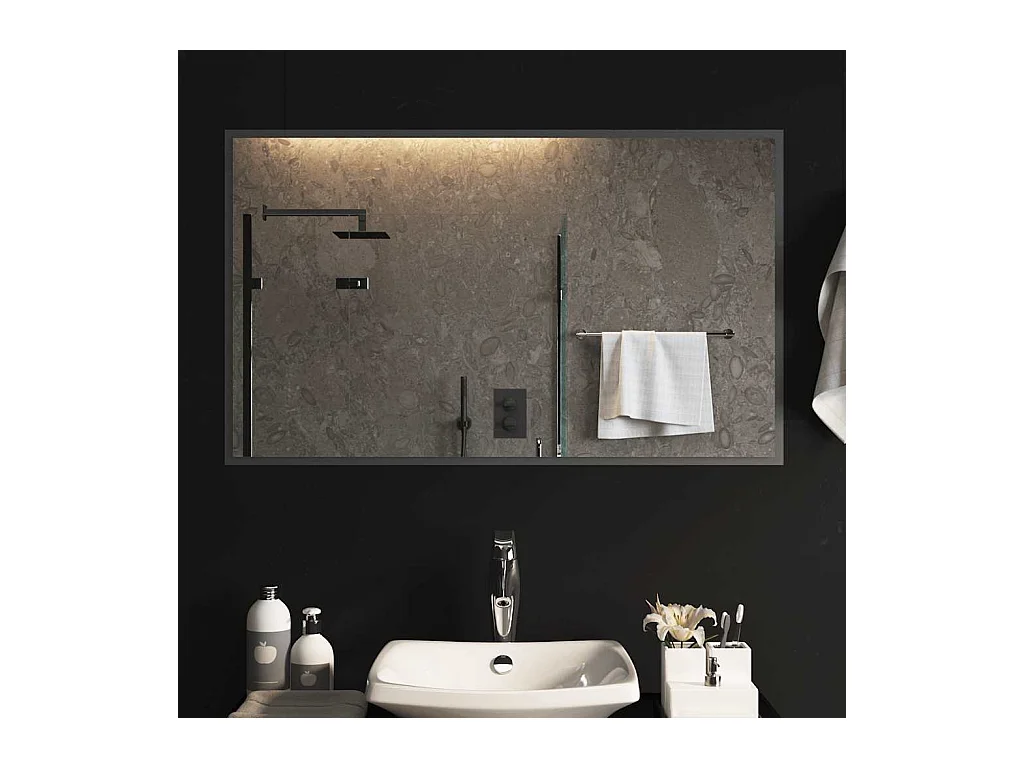 Miroir de salle de bain à LED 100x60 cm