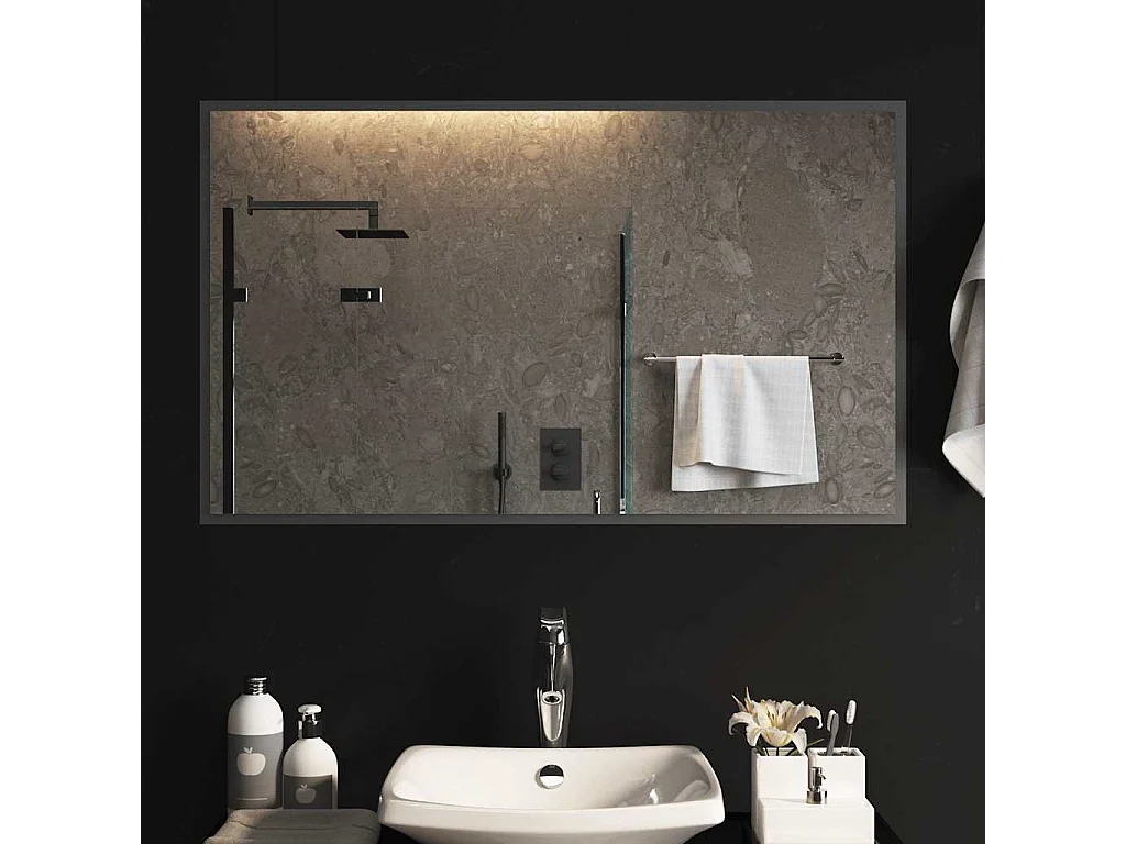 Miroir de salle de bain à LED 100x60 cm