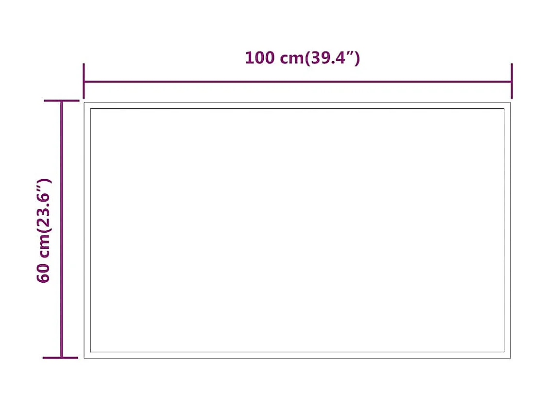 Miroir de salle de bain à LED 100x60 cm