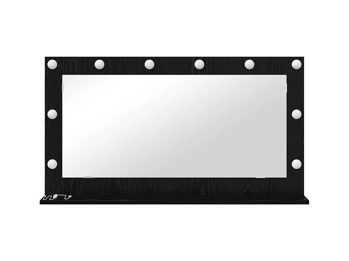 Miroir de vanité avec miroir Chêne noir 100 x 55 x 18 cm