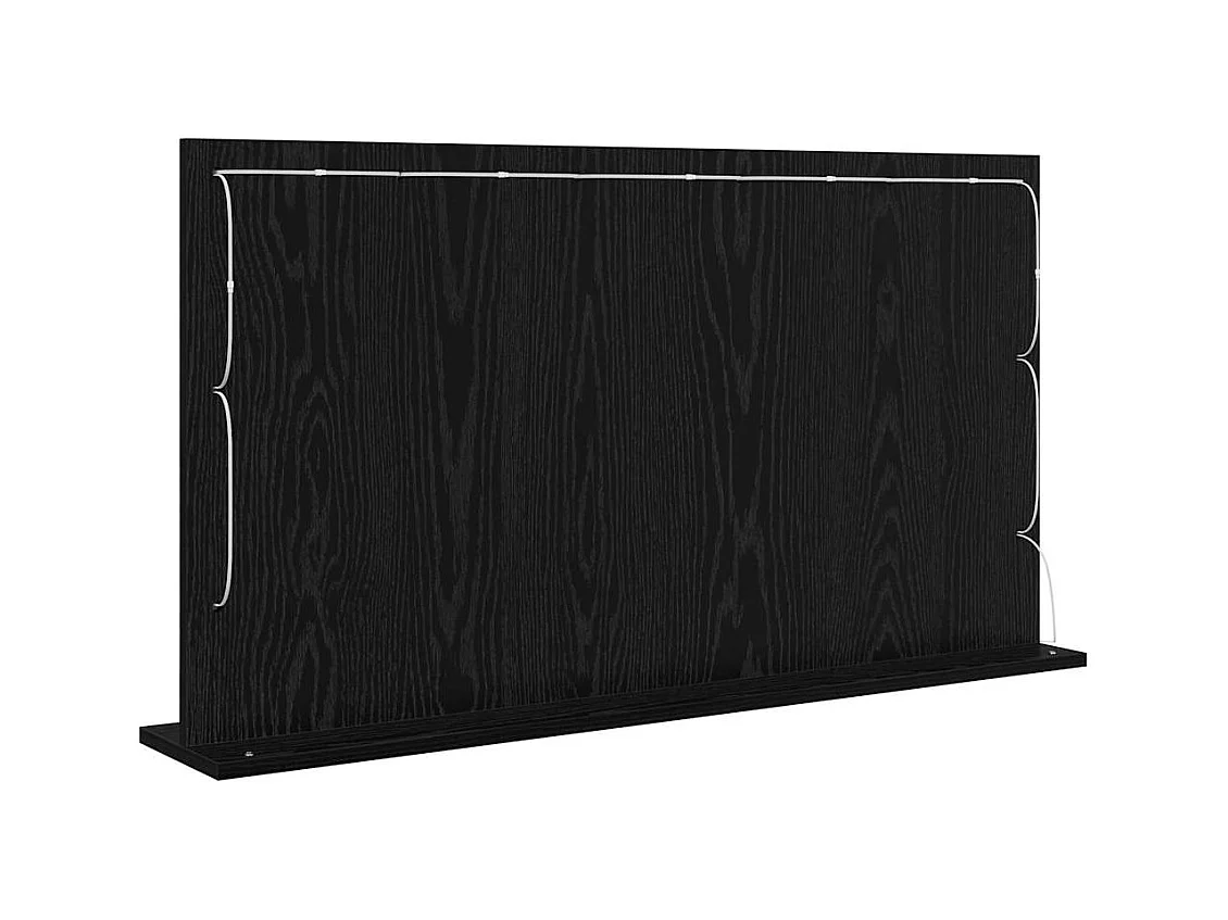 Miroir de vanité avec miroir Chêne noir 100 x 55 x 18 cm