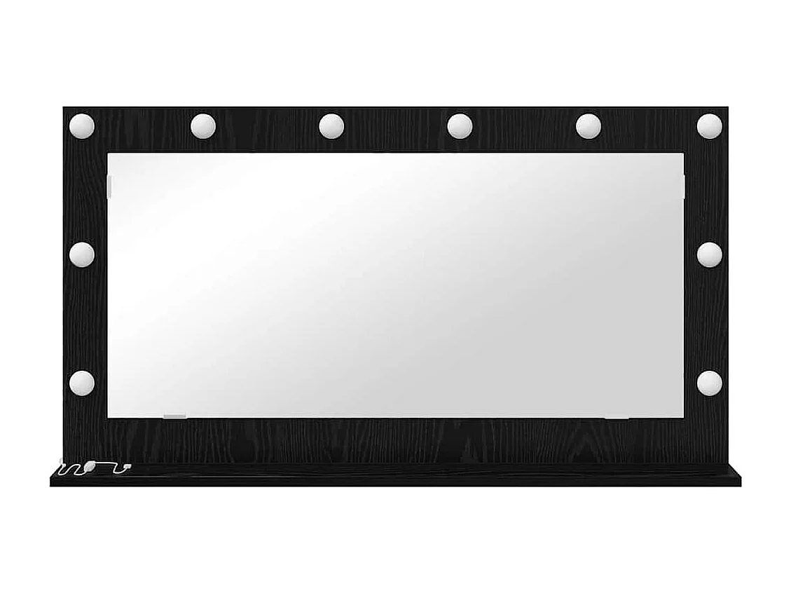 Miroir de vanité avec miroir Chêne noir 100 x 55 x 18 cm