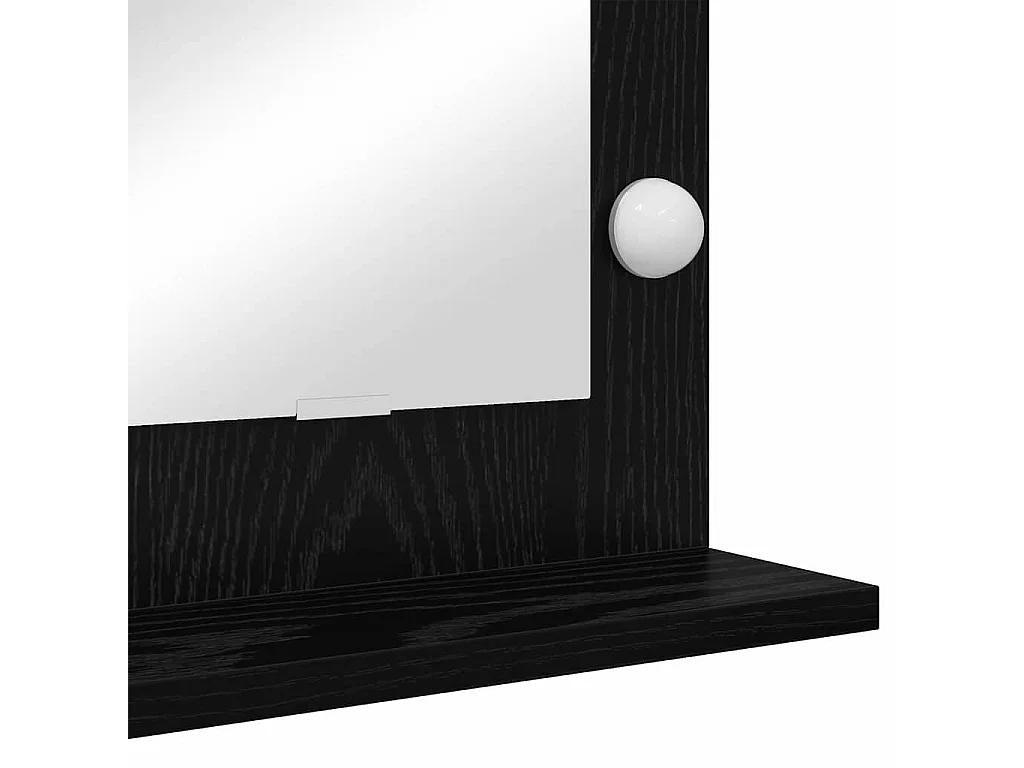Miroir de vanité avec miroir Chêne noir 100 x 55 x 18 cm