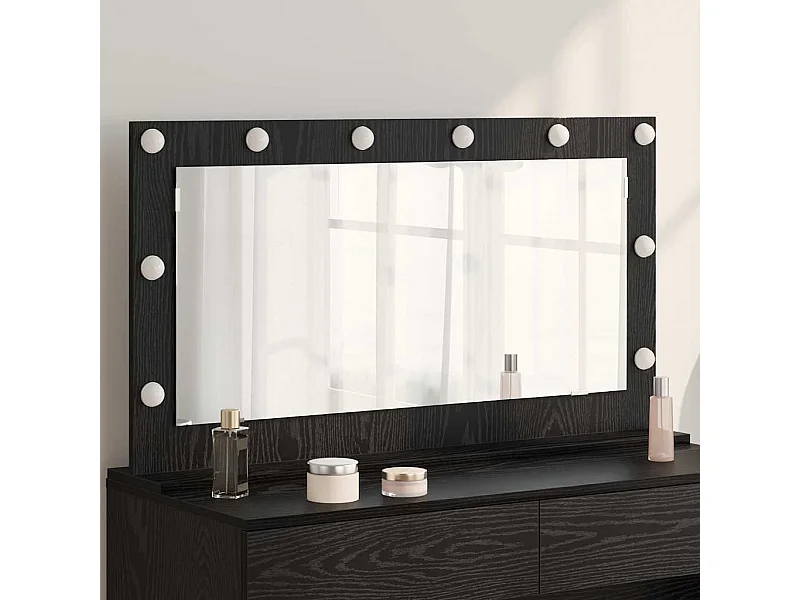 Miroir de vanité avec miroir Chêne noir 100 x 55 x 18 cm