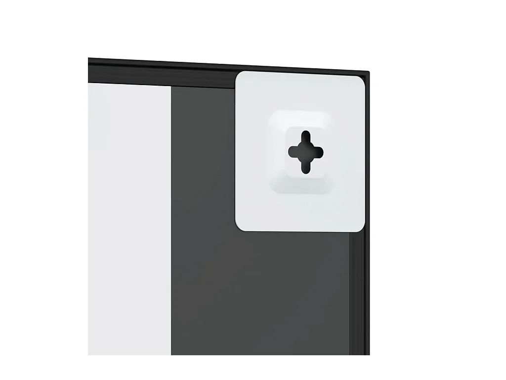 Specchio da parete nero 40x40 cm quadrato in ferro