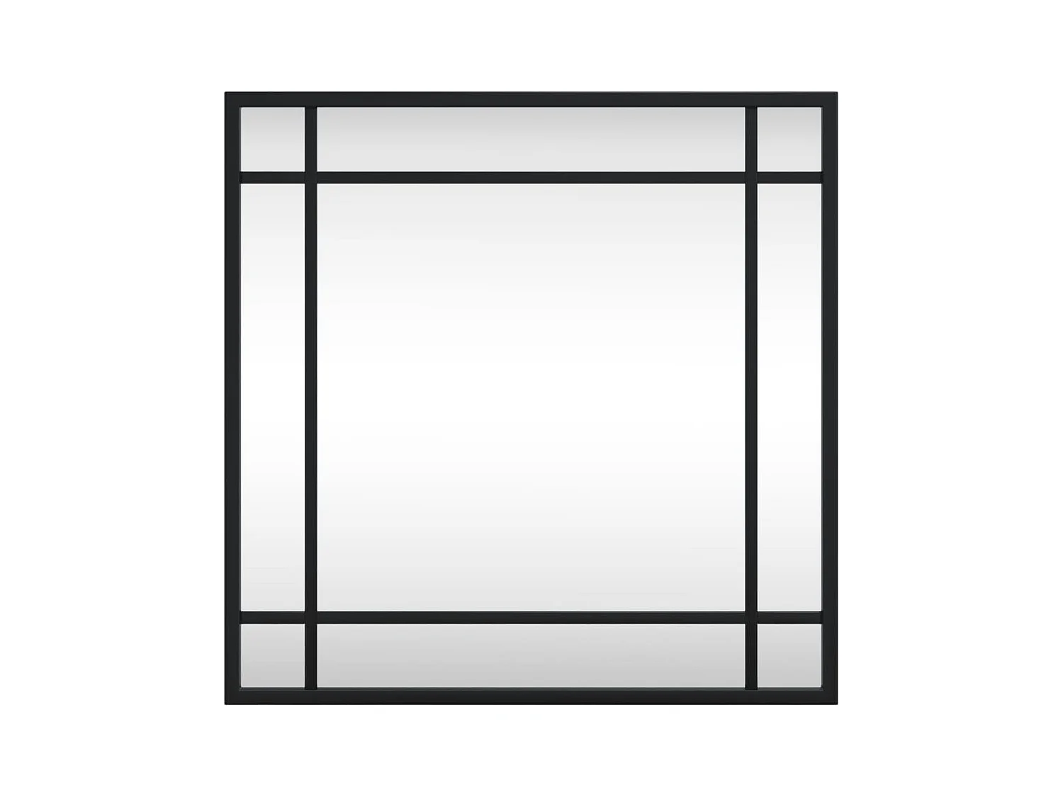 Zwarte wandspiegel 40x40 cm vierkant ijzer