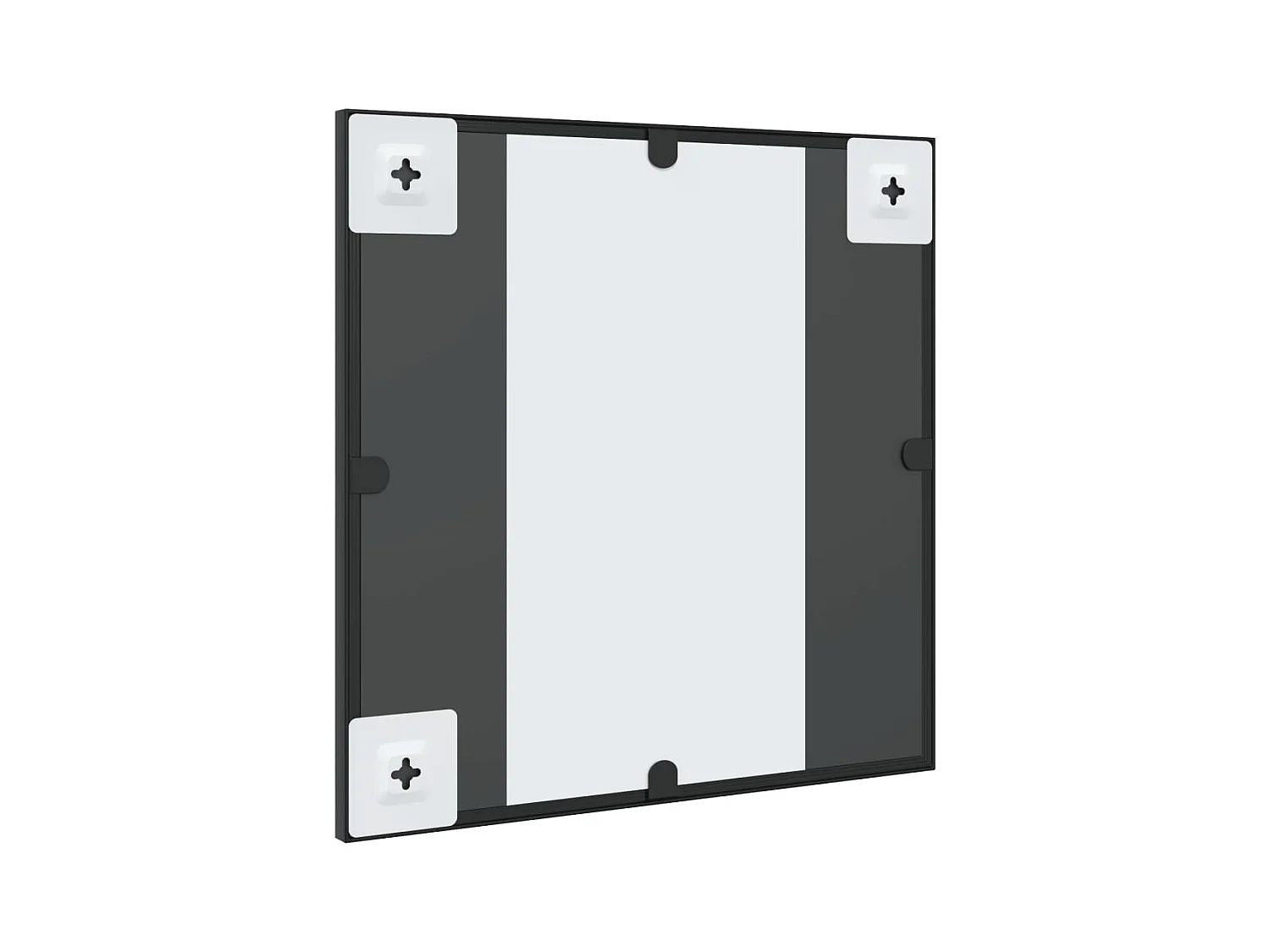 Zwarte wandspiegel 40x40 cm vierkant ijzer