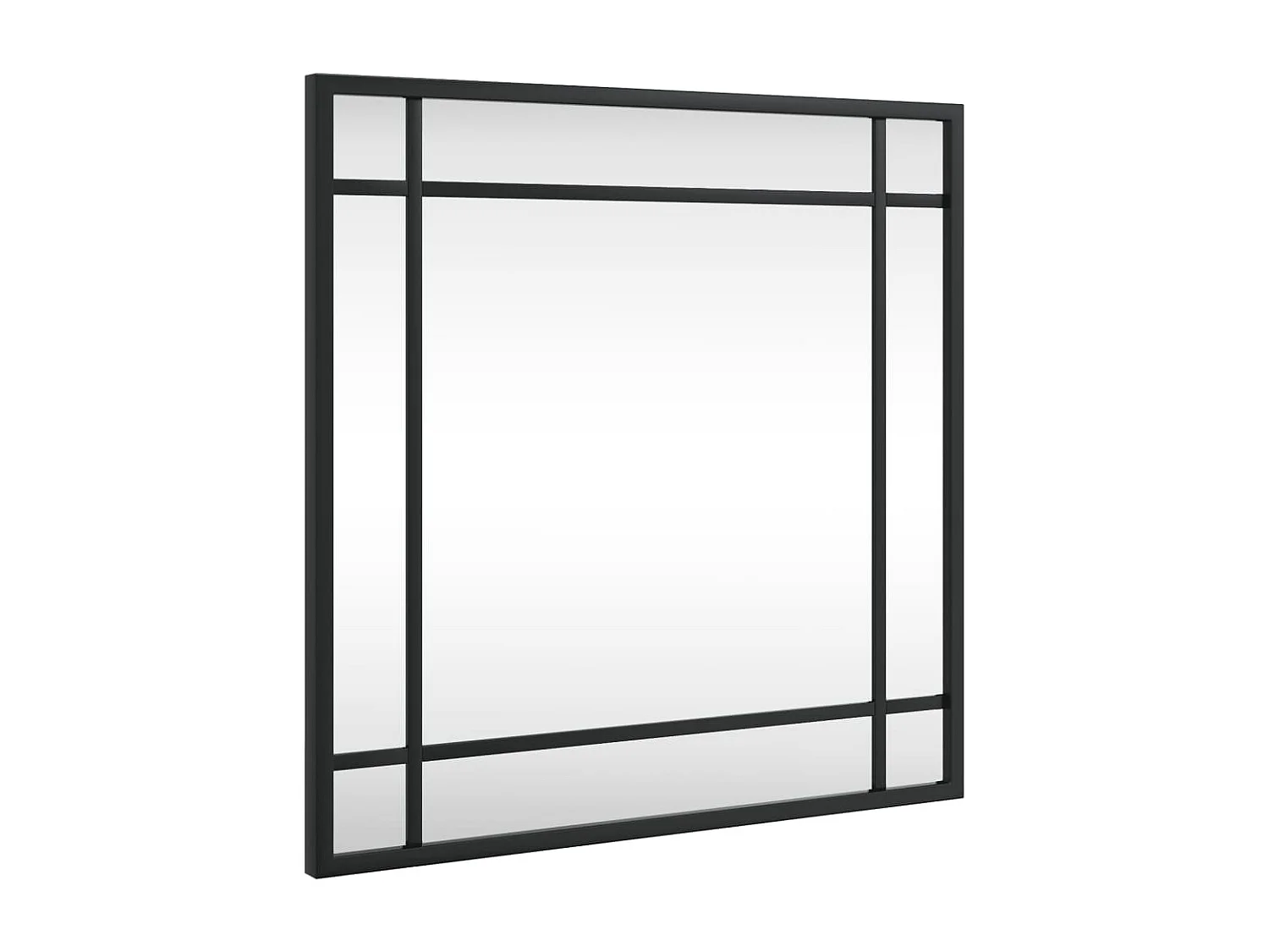 Espejo de pared negro 40x40 cm cuadrado de hierro