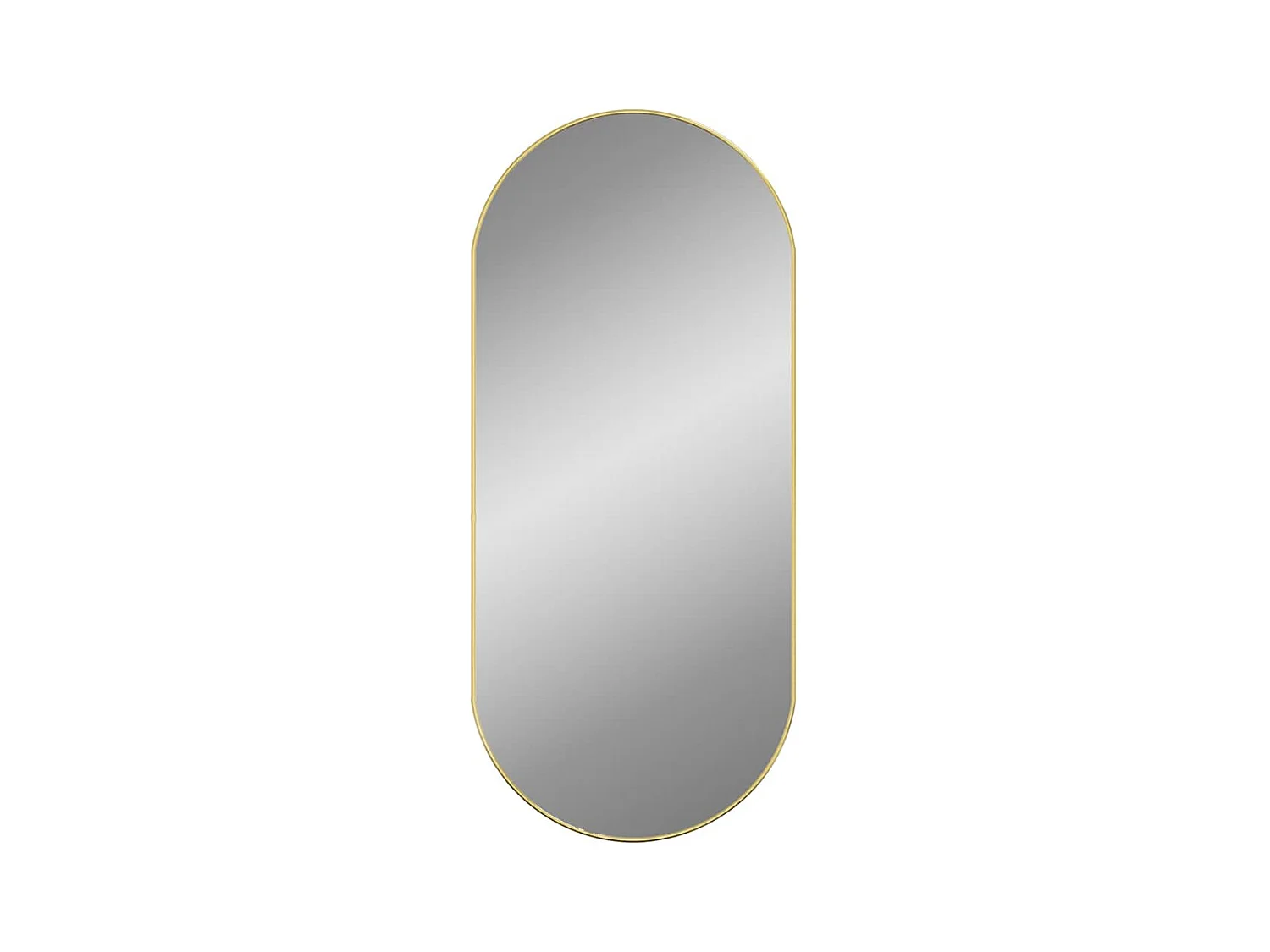Specchio da parete oro 100x45 cm ovale