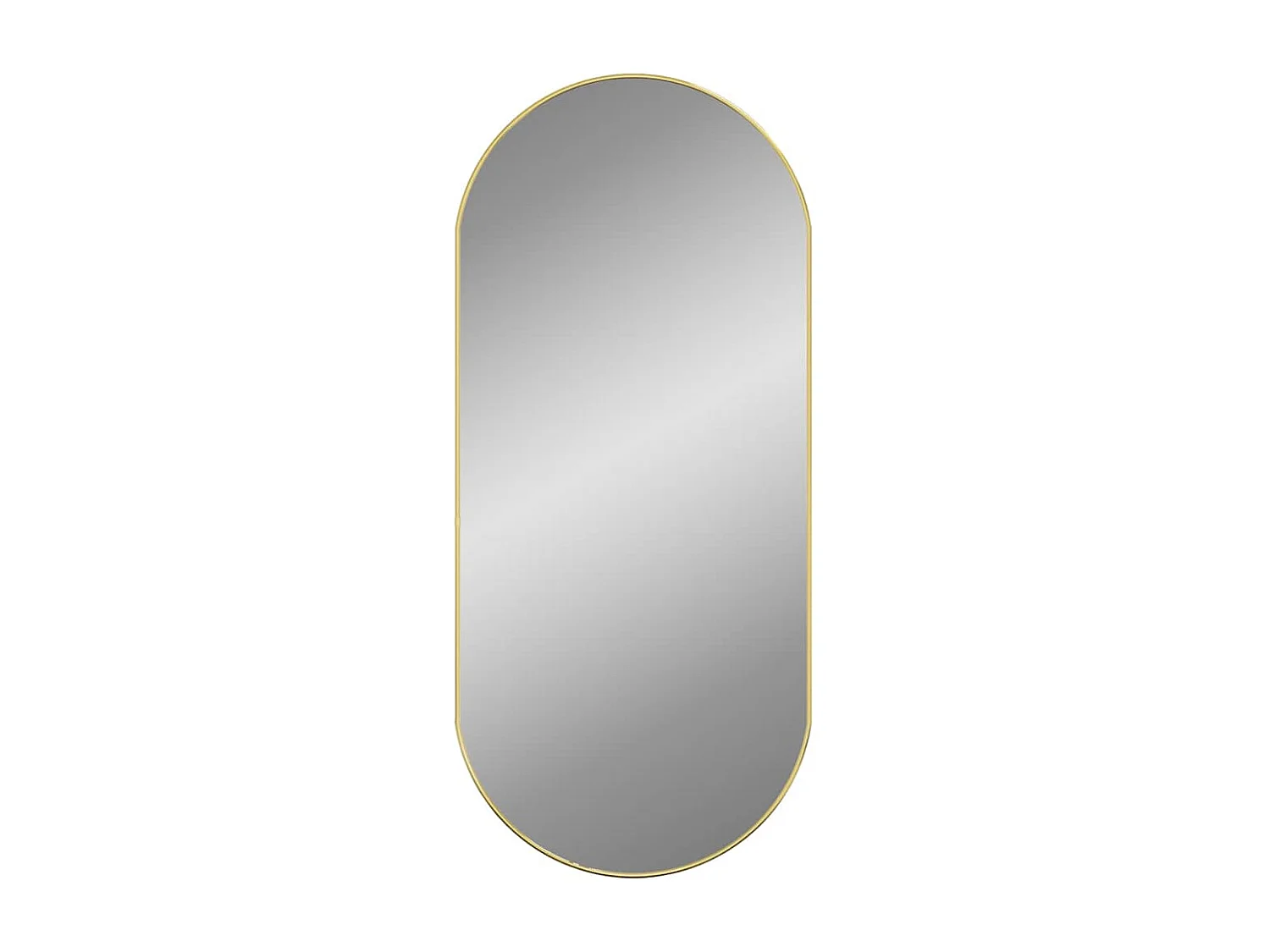 Espejo de pared dorado 100x45 cm Ovalado