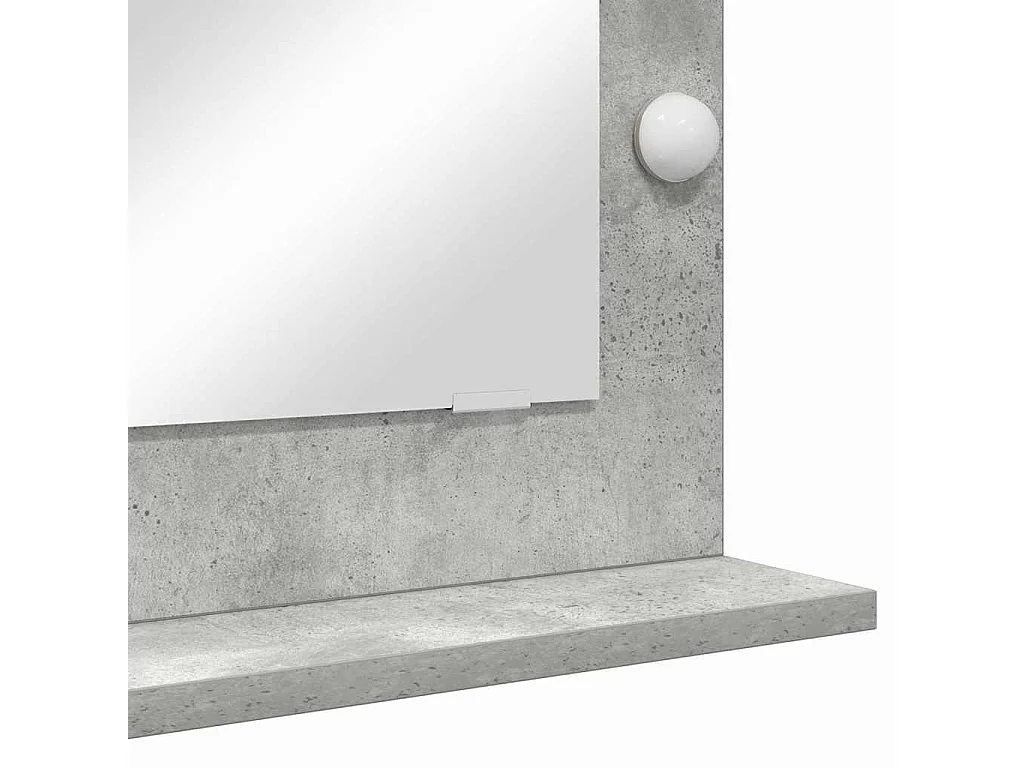 Miroir de vanité avec miroir Gris béton 70 x 50 x 18 cm