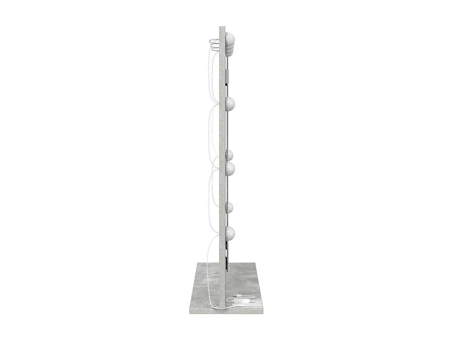 Specchio da toeletta con specchio Grigio cemento 70 x 50 x 18 cm