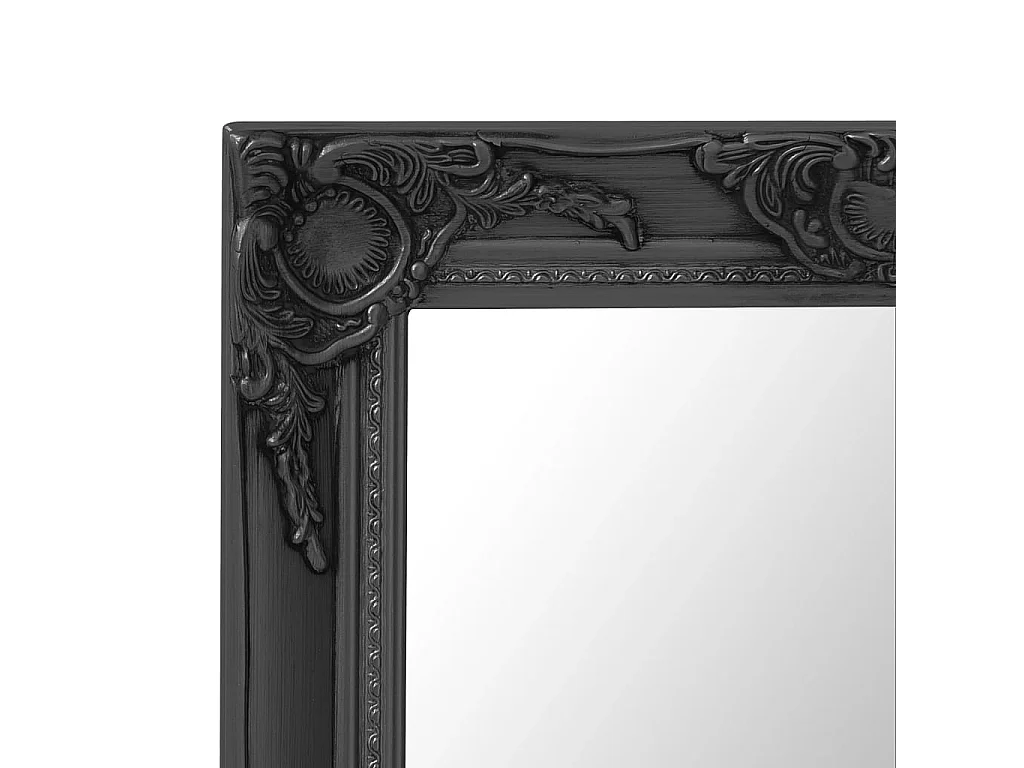 Specchio da parete in stile barocco 50x40 cm nero