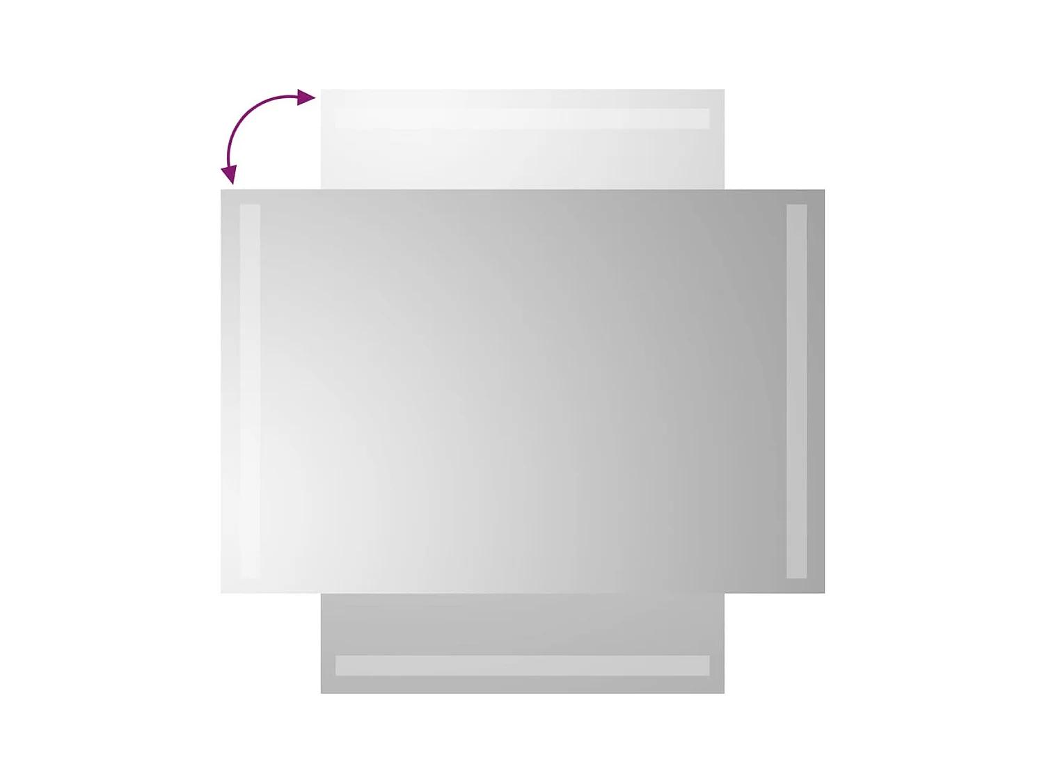 Miroir de salle de bain à LED 40x60 cm