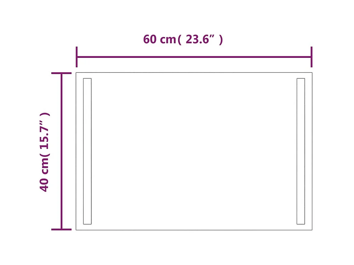 Miroir de salle de bain à LED 40x60 cm