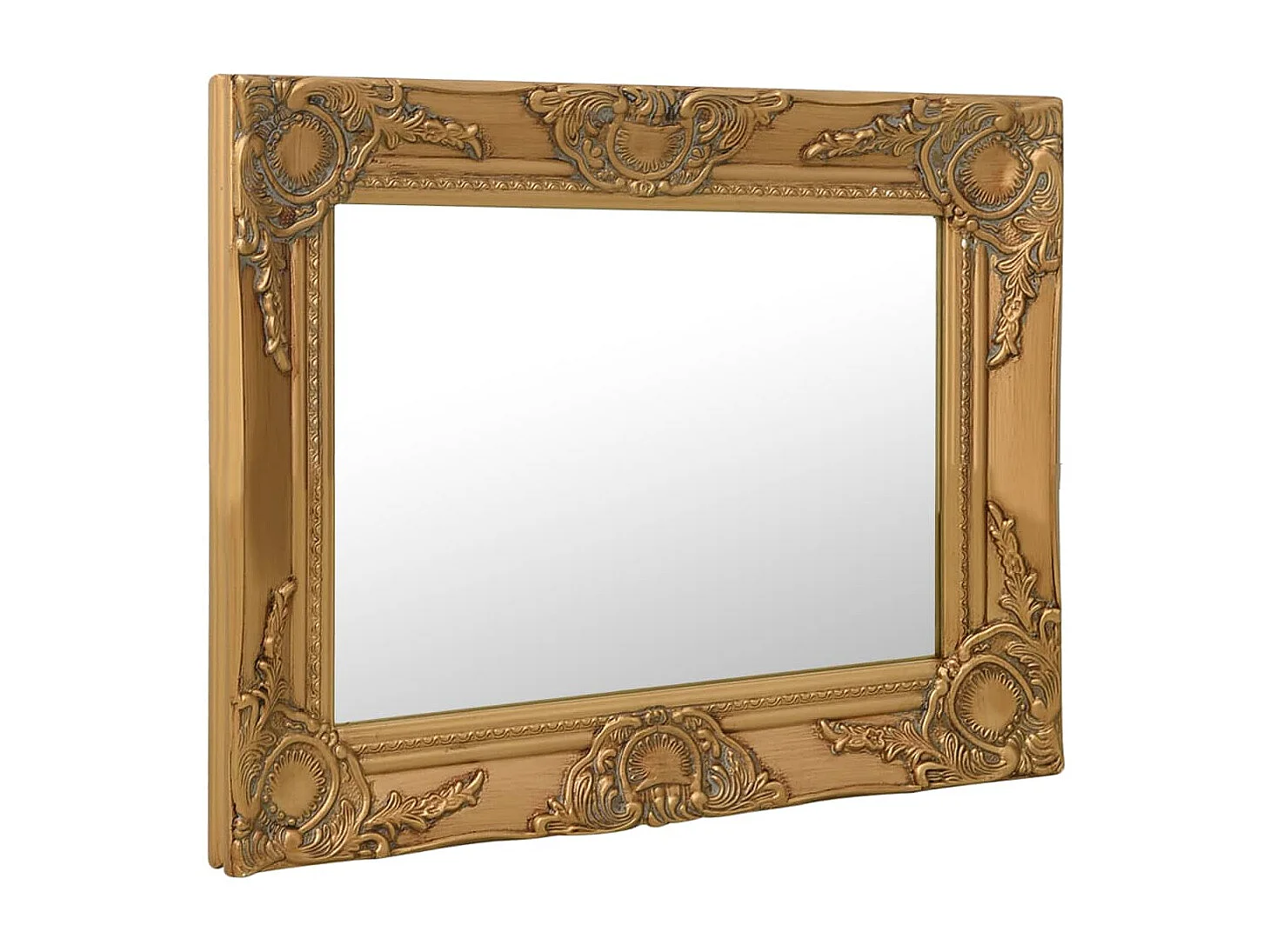 Specchio da parete in stile barocco 50x40 cm Oro