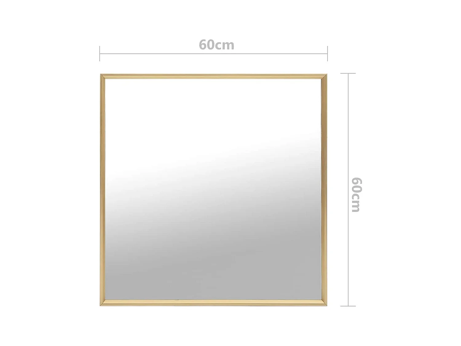 Specchio dorato 60x60 cm