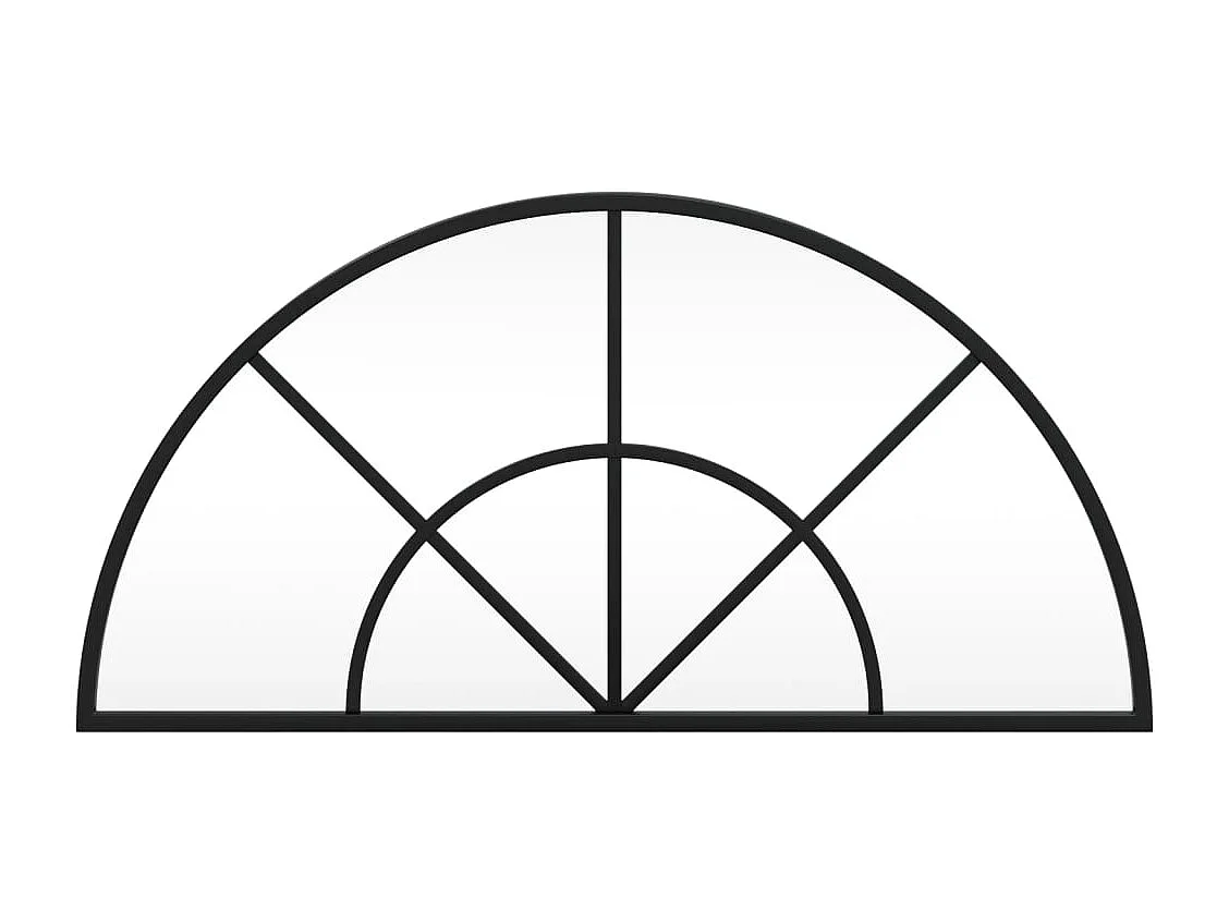 Specchio da parete nero 60x30 cm arco in ferro