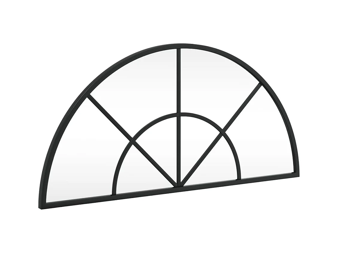 Zwarte wandspiegel 60x30 cm ijzeren boog