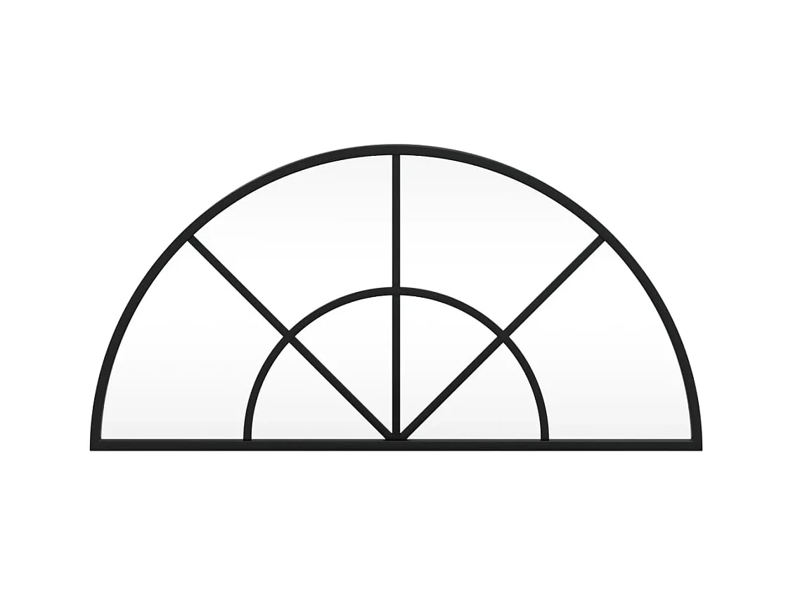 Zwarte wandspiegel 60x30 cm ijzeren boog