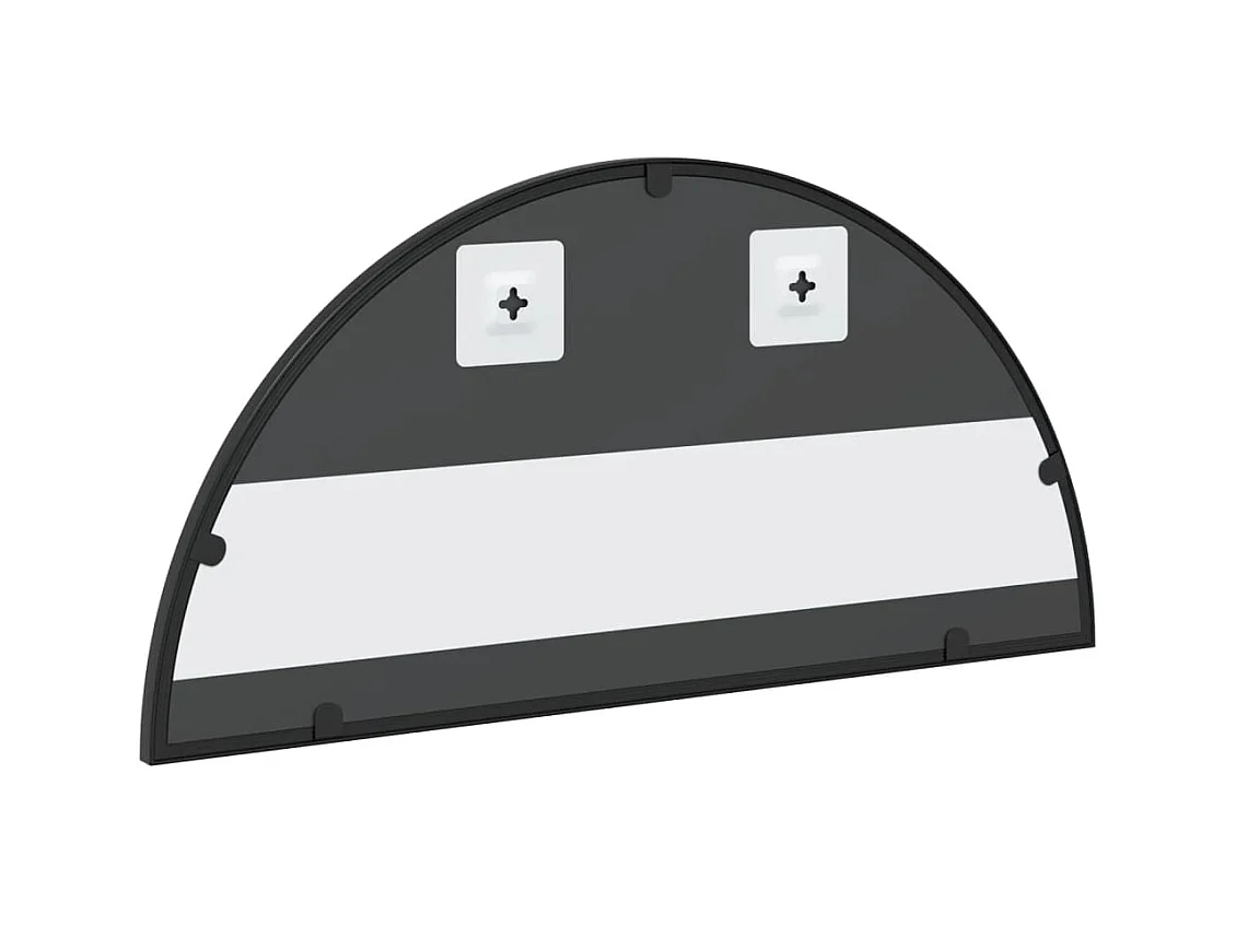 Zwarte wandspiegel 60x30 cm ijzeren boog