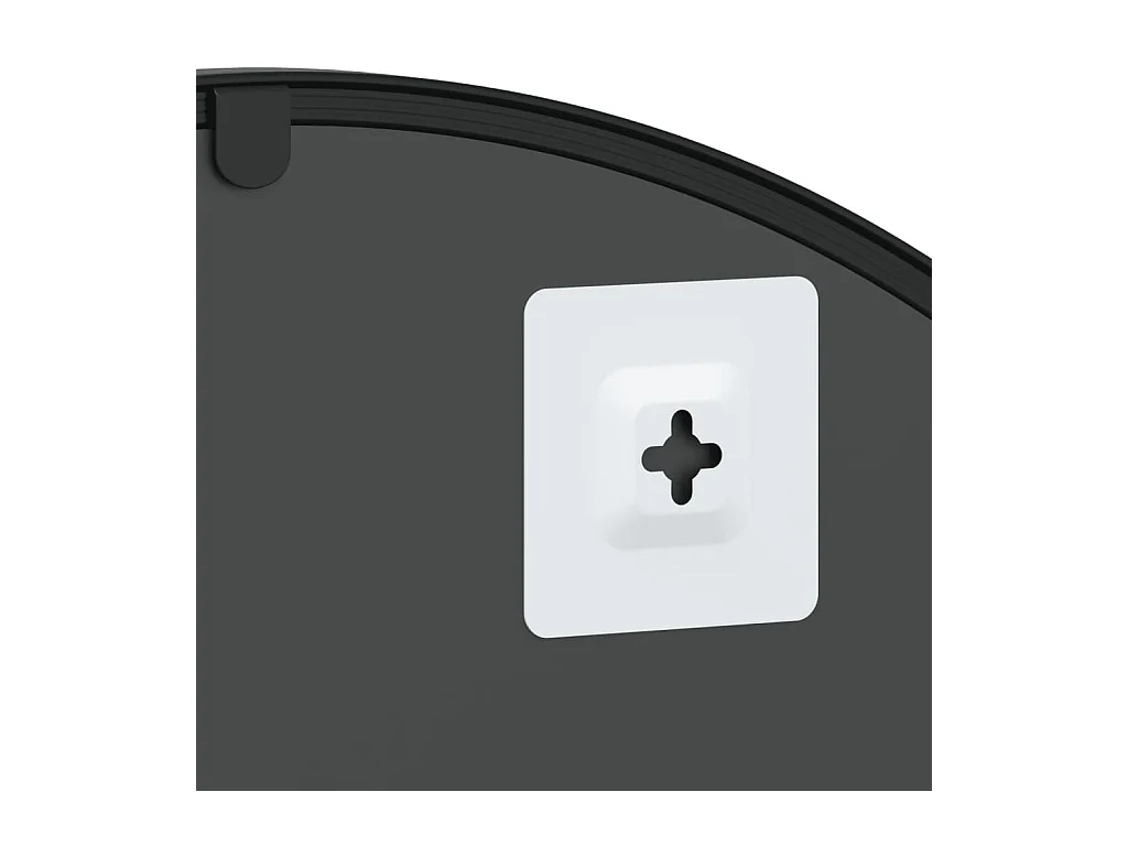 Zwarte wandspiegel 60x30 cm ijzeren boog