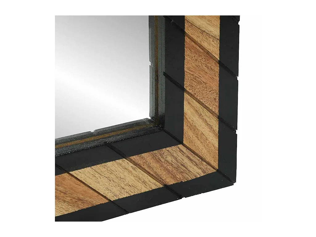 Miroir Noir et Marron 90 x 2 x 50 cm Bois massif d'acacia